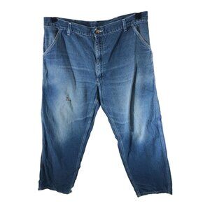 Carhartt B03 Denim Work Dungarees Jeans Cargo 42x30 Actual 39x28